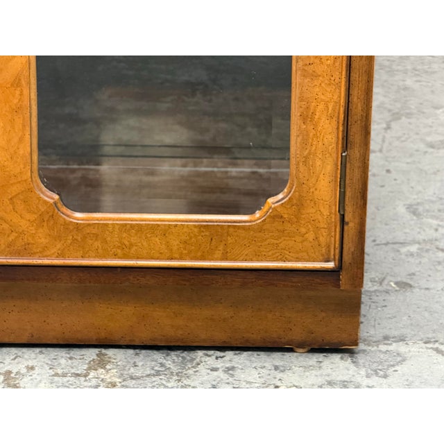 Campaign Style Curio Display Vintage Cabinets, Pair For Sale - Image 11 of 12