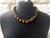 Vintage Carved Tiger's Eye Necklace, Large Carved Natural Tiger Eye Beads, Sterling Silver Gold-Plated Clasp, Statement Necklace For Sale In Cleveland - Image 6 of 9