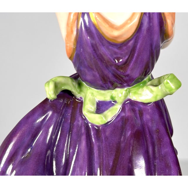 Dresden Volkstedt Porcelain Figurine Woman Dancer Musician For Sale - Image 10 of 18