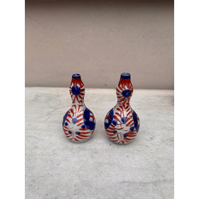 Miniature 19th Century Japanese Imari Vase. Height / 3.6 inches. Diameter / 2 inches.