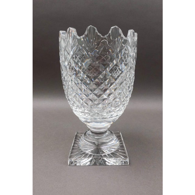 Vintage Waterford Ireland Master Cutter Collection Footed Crystal Vase For Sale In Miami - Image 6 of 10