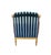 1990s Dennis & Leen Louis XVI Style French Giltwood & Blue Velvet Bergere Arm Chair For Sale - Image 5 of 5