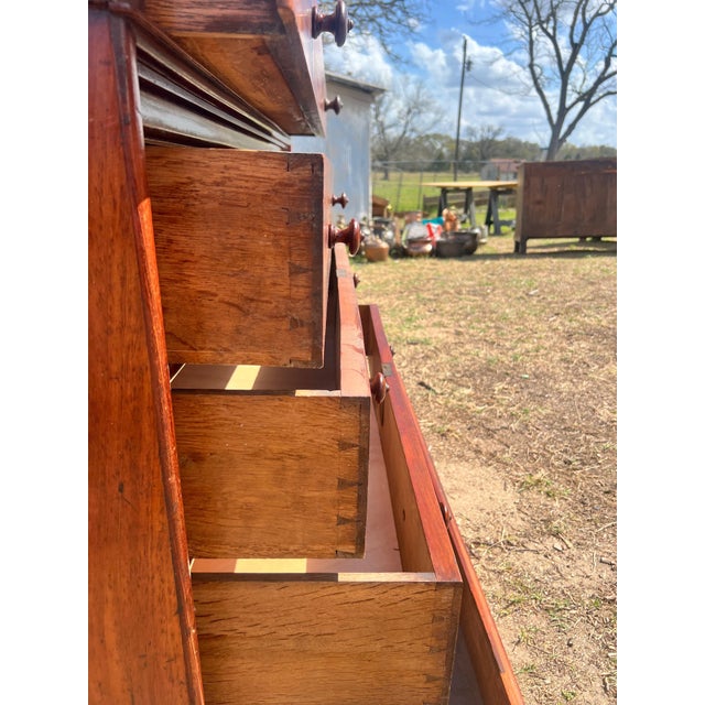 19th Century Louis Philippe Solid Flam Mahogany Carrara Marble Top Chest of Drawer / Commodes For Sale - Image 12 of 12