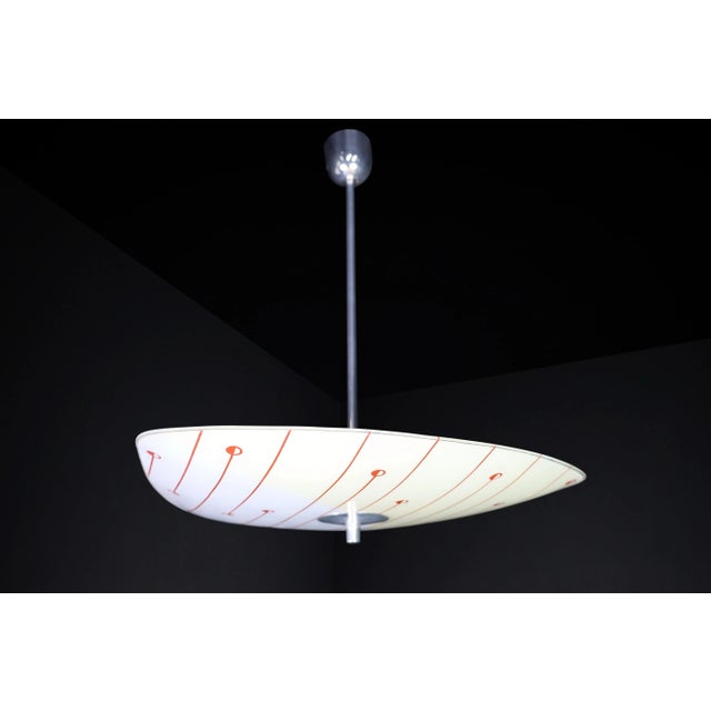 Mid-Century Brussels World Expo 1958 Pendant Lamp in Glass For Sale - Image 9 of 10
