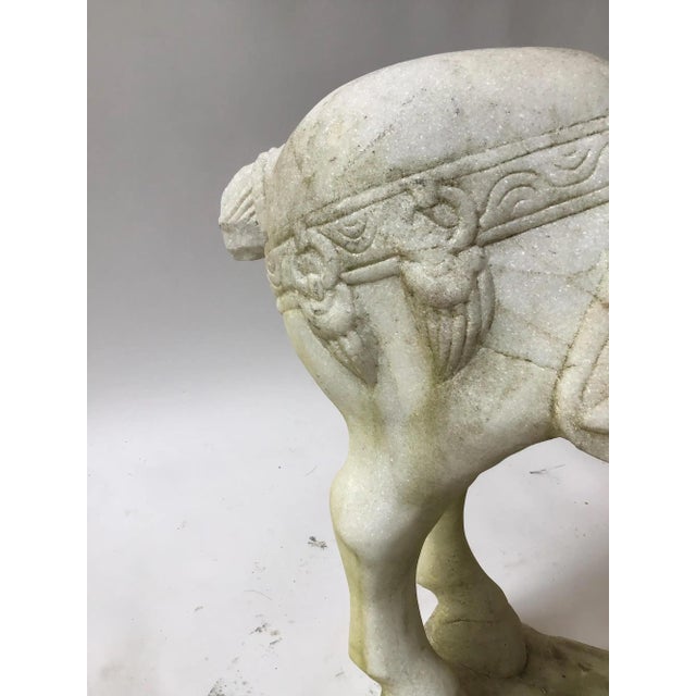 Vintage Carved Marble Tang Dynasty Style Horse Figures—A Pair For Sale - Image 17 of 18