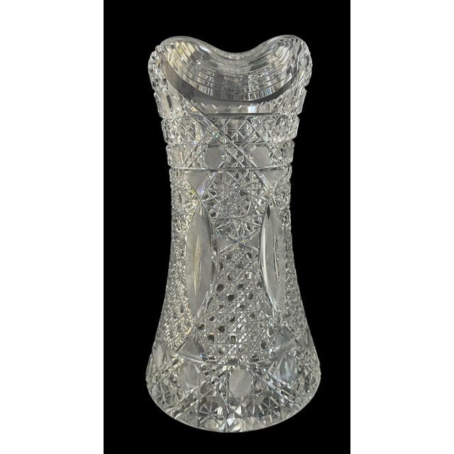 American Antique Abp American Brilliant Period Cut Glass Pitcher Tankard. For Sale - Image 3 of 10