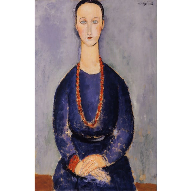 Artist: Amedeo Modigliani Country: Italy Title: Woman with red necklace Medium: Giclee Marks: Numbered limited edition...