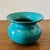 Vintage Hand Thrown Pottery Catch-All Vase in Teal / Turquoise Trinket dish / bowl - perfect for jewelry, matches, etc....
