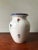 White Hand Painted Vintage Pottery Flower Vase From Italy For Sale - Image 8 of 8