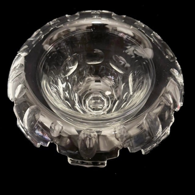 Late 19th Century Victorian Sweetmeat Cut Crystal Antique Footed Glass Ginger Jar Covered Coupe For Sale - Image 9 of 10