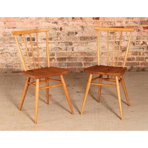 Model 391 Chairs in Elm and Beech from Ercol, 1960s, Set of 3 For Sale - Image 3 of 12