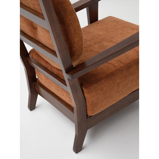 Wood Modernist French Armchair, 1950s For Sale - Image 7 of 12