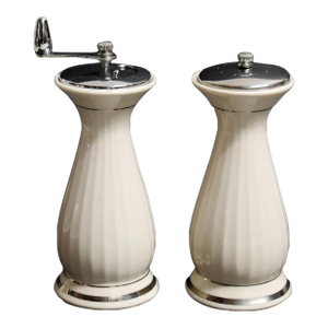 Mid 20th Century George S. Thompson Monterey Park California Salt N Pepper Mill Ceramic Shakers- a Pair