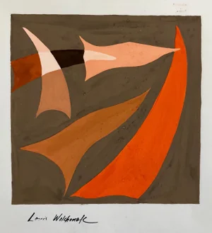 Louis Wolchonok, Abstract Expressionist Color Gouache Painting