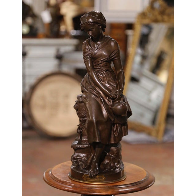 Late 19th Century 19th Century French Bronze Figure La Cruche Cassée by Mathurin Moreau For Sale - Image 5 of 13