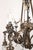 Early 20th Century Cast Bronze Highly Ornate Chandelier With Original Etched Glass Down Shades For Sale - Image 9 of 16
