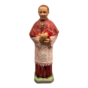 Vintage Columbia Statuary Religious Cardinal Icon Italian Chalkware Figurine