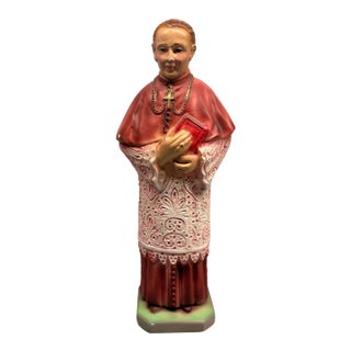 Vintage Mid 20th Century Religious Icon Italian Chalkware Figurine For Sale