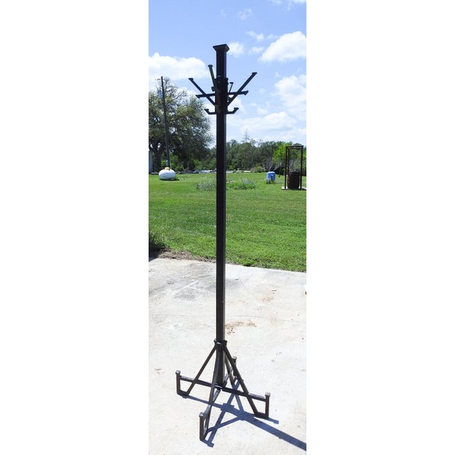 Vintage Black Iron Coat Rack Chairish