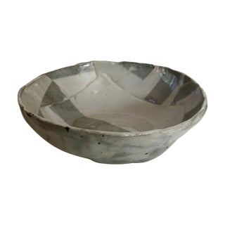 Mid-Century California Studio Pottery Bowl in Geometric Glazed Pattern For Sale