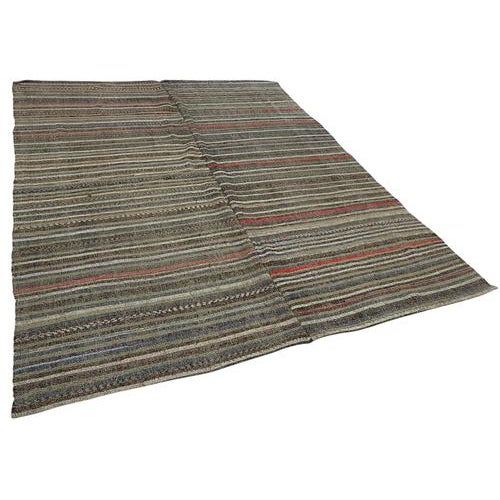 Textile Vintage Turkish Flatweave Kilim Rug For Sale - Image 7 of 7