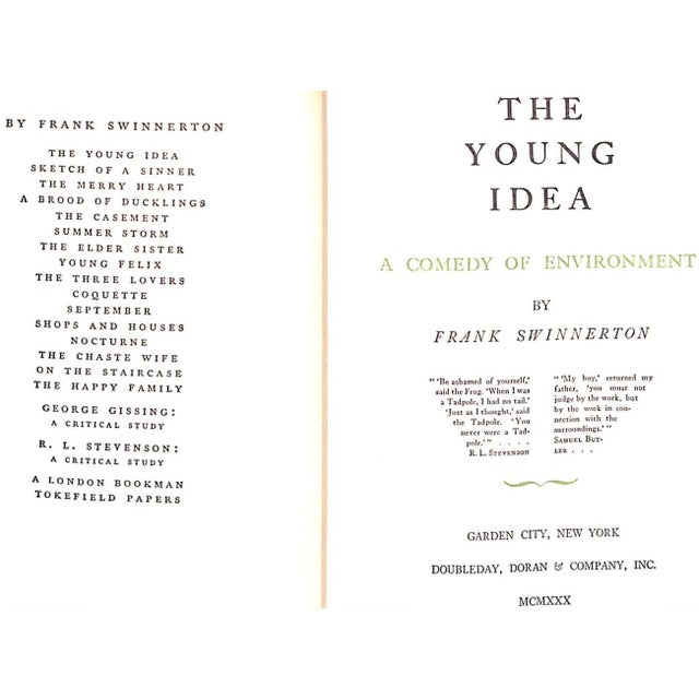 "The Young Idea" Book 1930 Swinnerton, Frank For Sale - Image 4 of 6