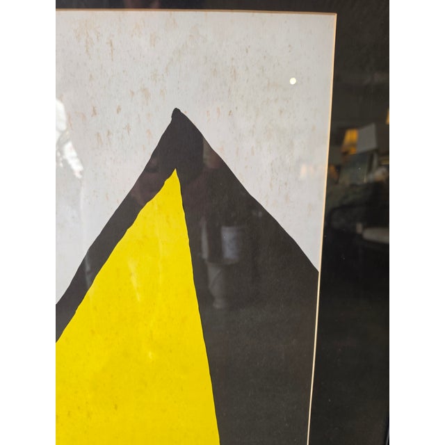 Mid-Century Modern 1970s Alexander Calder (1898-1976), "Pyramids and Sun" Framed Lithograph For Sale - Image 3 of 15