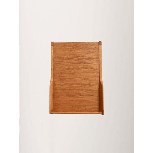 Brown Vintage Scandinavian Oak Bedside Table, 1960s For Sale - Image 8 of 9