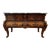 19th Century Antique Louis XV Style Tortoiseshell Boulle Marquetry Commode Console With Marble Top For Sale