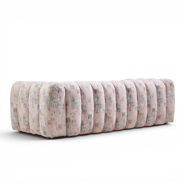 Late 20th Century Jay Spectre Channeled Postmodern Sofa For Sale - Image 5 of 10