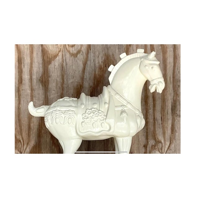 Ceramic Vintage Asian Ceramic Tang Dynasty Style Horse For Sale - Image 7 of 12