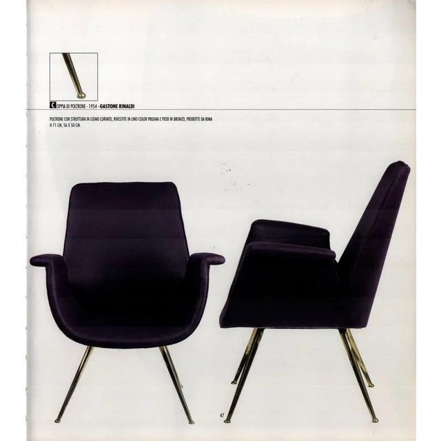 Set of Black Armchairs by Gastone Rinaldi for Rima, 1950s For Sale - Image 16 of 18