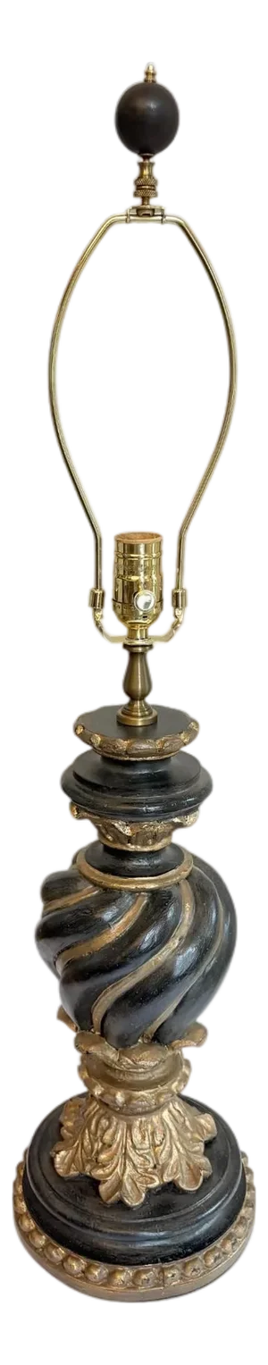 Chelsea House Spiral Black and Gold Lamp