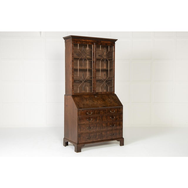 Antique English Mahogany Secretaire, 1700s For Sale - Image 15 of 15