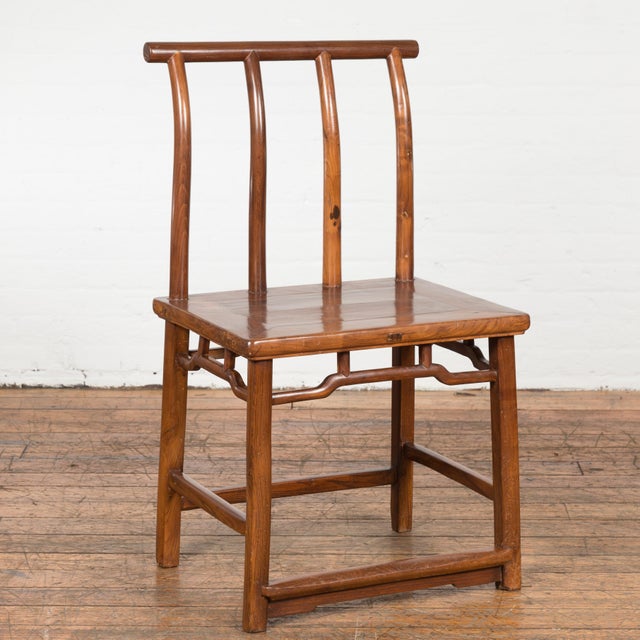 Antique Wooden Chair with Slightly Arched Back For Sale - Image 11 of 12