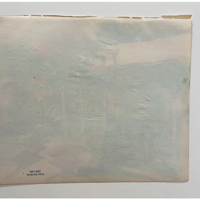 Impressionist 1950s Grace Spongberg Hawaiian Garden Scene For Sale - Image 3 of 3