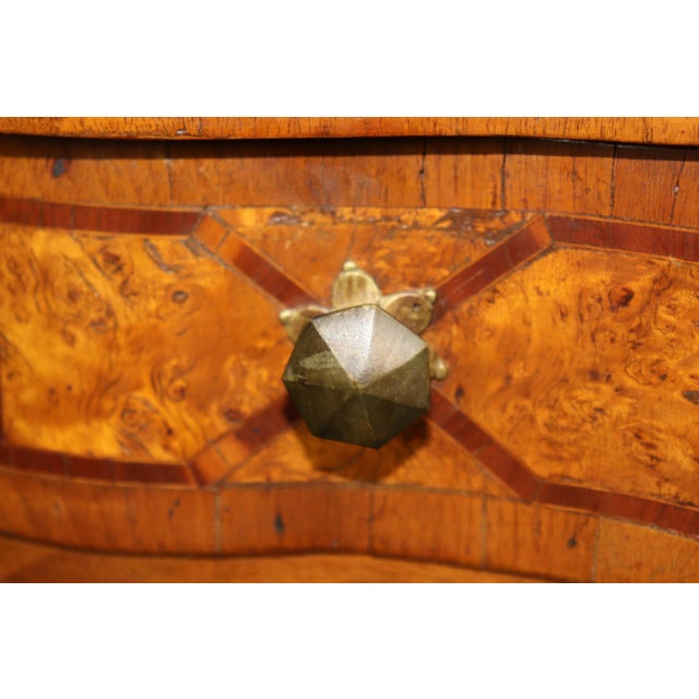 Brown 18th C Italian Rococo Bombe Form Olivewood Secretary Desk For Sale - Image 8 of 13