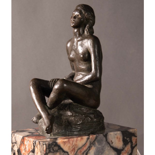 Gaetano Martinez, Art Deco Nude of Woman, 1925, Bronze & Marble For Sale - Image 14 of 15