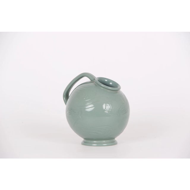 Vintage Green Ceramic Jug by Ipsens Enke For Sale - Image 6 of 6