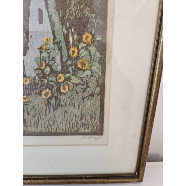 H. Majs, Cottage, 1950s, Lithograph For Sale - Image 5 of 10