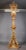 Castle-Worthy monumental candelabra. Highly valuable, carved beechwood, inlaid and gilded. Multi structured in detail,...