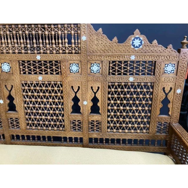 Moorish Middle Eastern Moorish Arabian Style Settee For Sale - Image 4 of 13