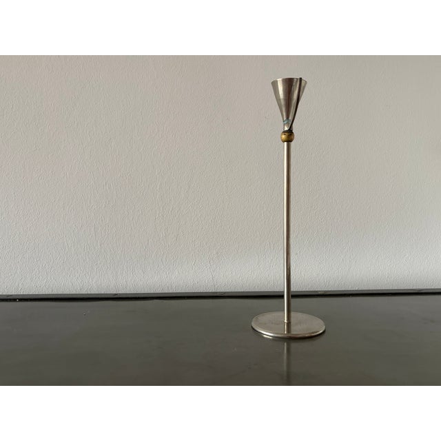 The vast majority of these sculptural candle holders are attributed to Italian designers. Base diameter approx. 8.5 cm...