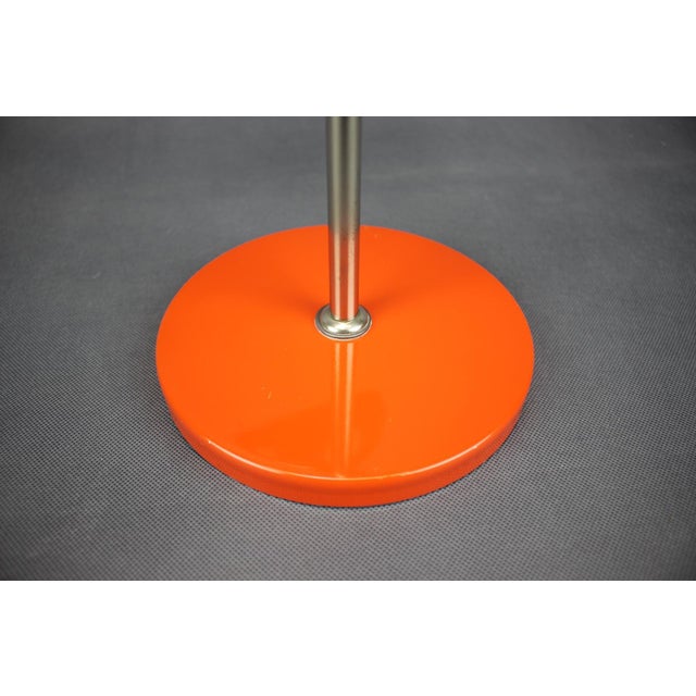 Metal German Bauhaus Style Orange Adjustable Desk Lamp, 1970s For Sale - Image 7 of 13