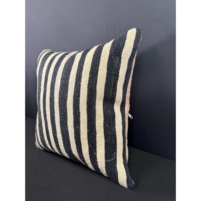 Turkish Hemp Pillow Cushion Natural Beige Black Pillow Cushion Cover 20"x20" #30587 Enhance your home decor with our Kilim...