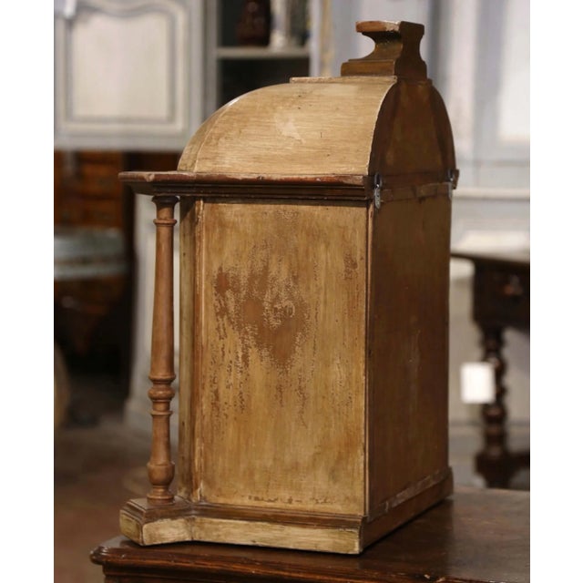 Wood Mid-19th Century French Empire Painted Tabernacle Wall Cabinet For Sale - Image 7 of 9