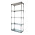 1970’s Mid-Century Modern Charles Hollis Jones Style Aluminum & Glass Five-Tier Étagère Display Shelf For Sale