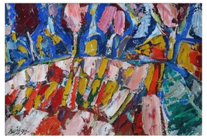Valdis Bush, Autumn Day, 1979, Oil on Cardboard