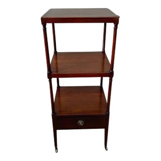 19th Century Regency Style Mahogany Three Tier Etagere Side Table . For Sale