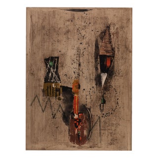 Johnny Friedlaender, Orange Composition, Lithograph For Sale